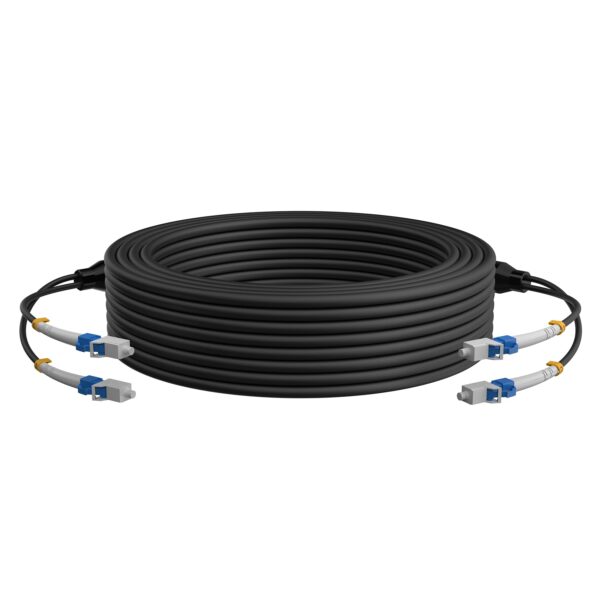 OS2 duplex breakout armored cable coil OS2 duplex breakout armored cable coil