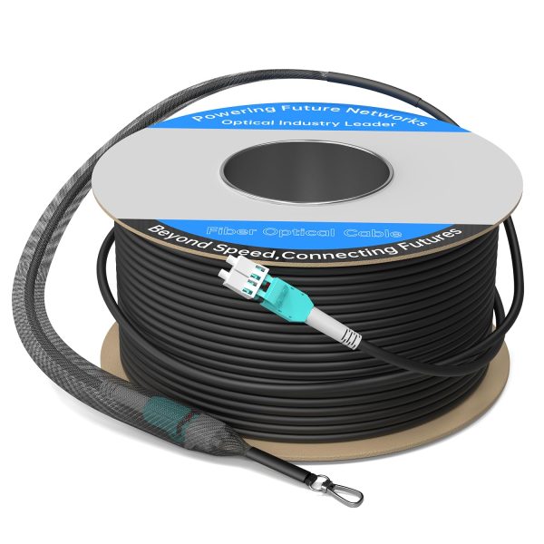 OM3 armored fiber cable on drum