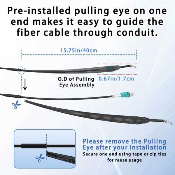 Pre-installed pulling eye kit dimensions