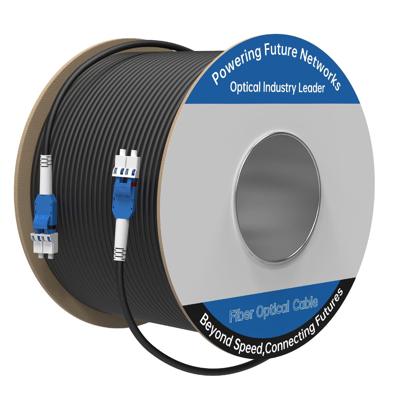 OS2 single-mode duplex armored cable drum