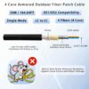 OS2 4-core cable structure cutaway